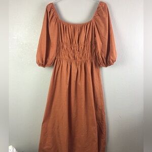 SHEIN Rust Midi Dress
